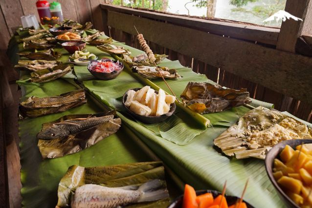 Delicious Lunch at Local Community in the Amazon