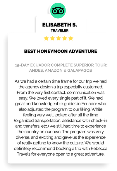 landing page reviews responsive - ECUADOR AND GALAPAGOS TOURS