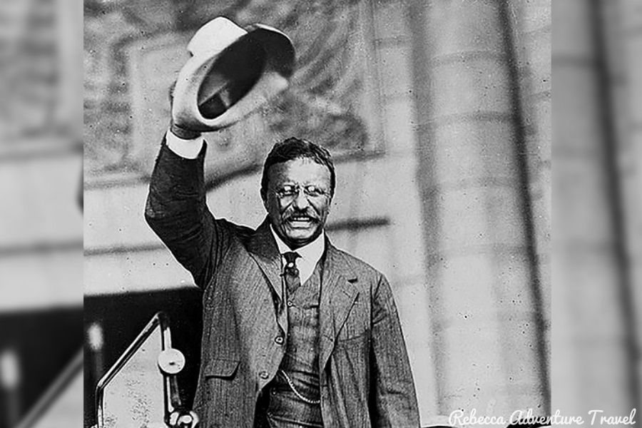 Theodore Roosevelt using the hat