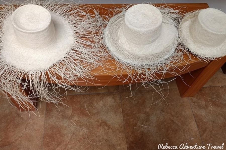 Unfinished Panama hats