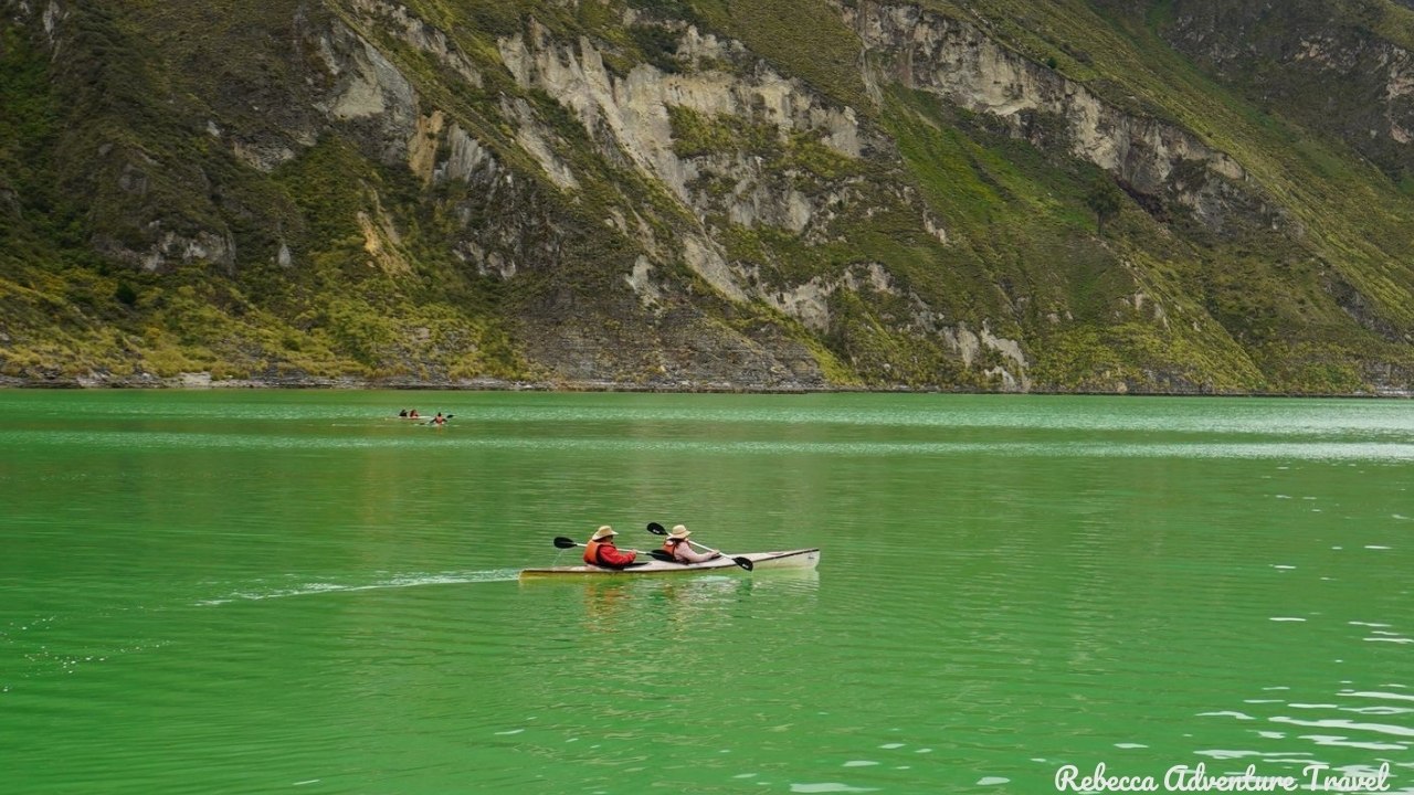 Kayaking in the crater