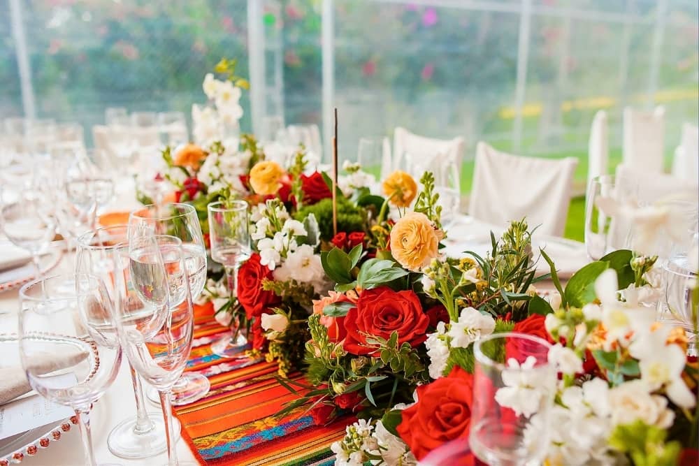 ecuadorian roses in rebecca's wedding.