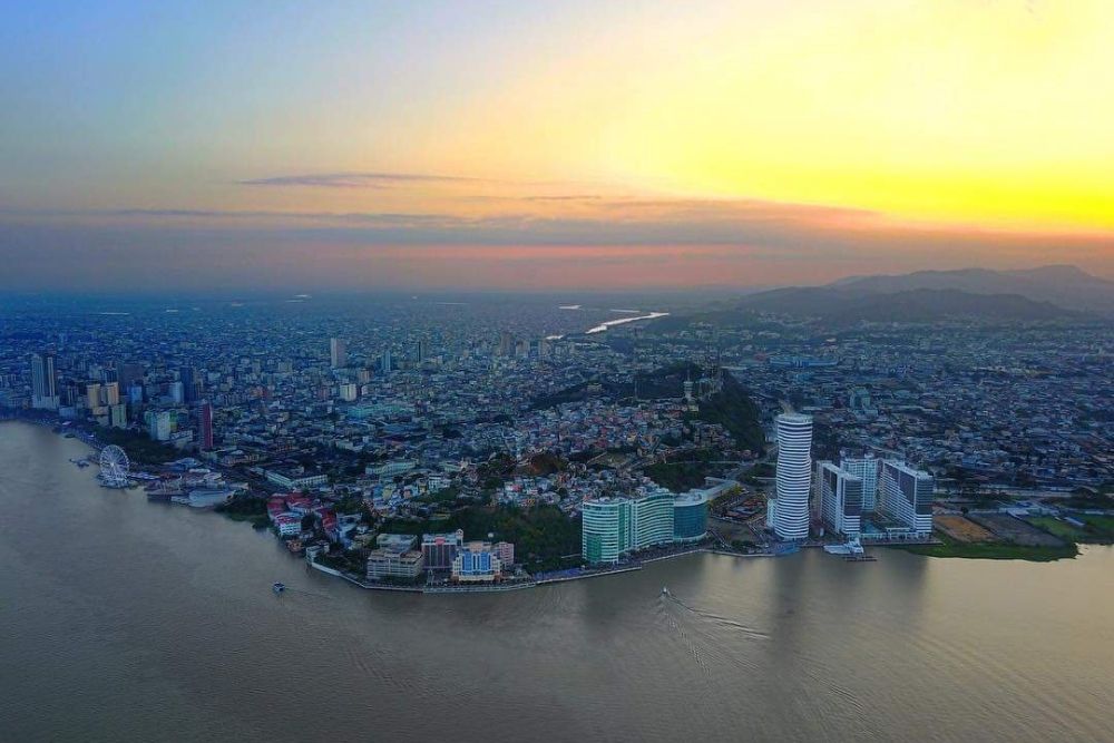 guayaquil skyline, flights from guayaquil to galapagos