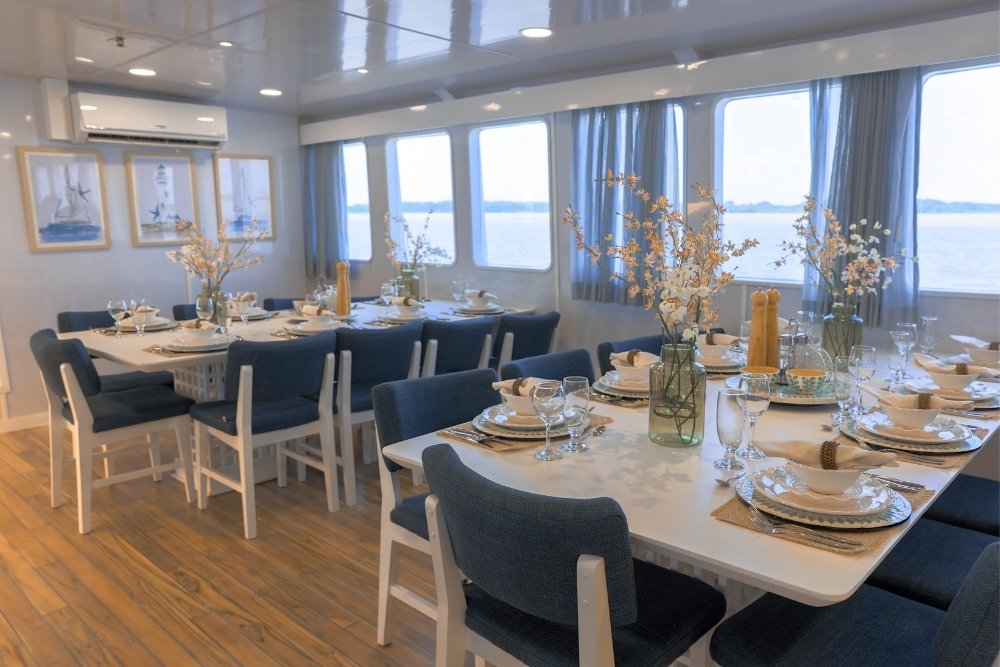 Elegant table for the lunch time at the Galaxy Diver 2