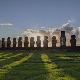 photo of statues of rapa nui - eastern island of chile