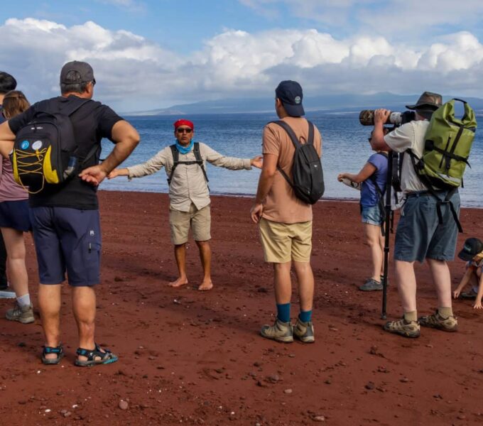 tourists enjoying a galapagos island-hopping tour
