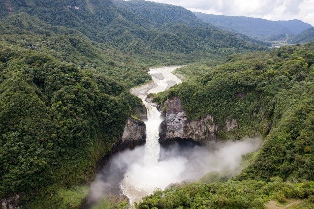 san rafael waterfall - camping ecuador