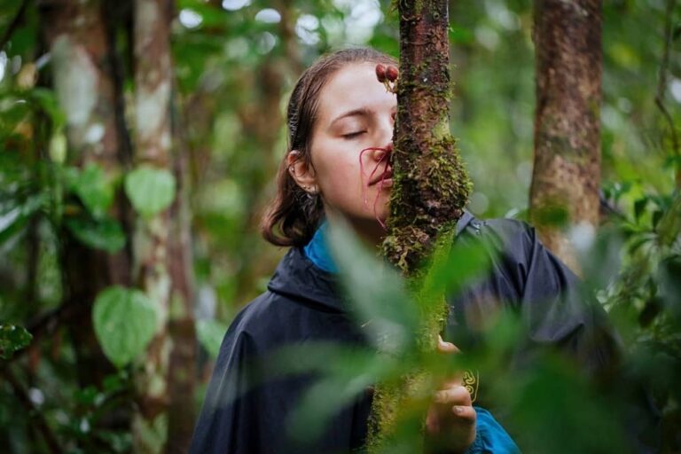 Amazon female traveler 1 traveler at the amazon forest - transformative travel