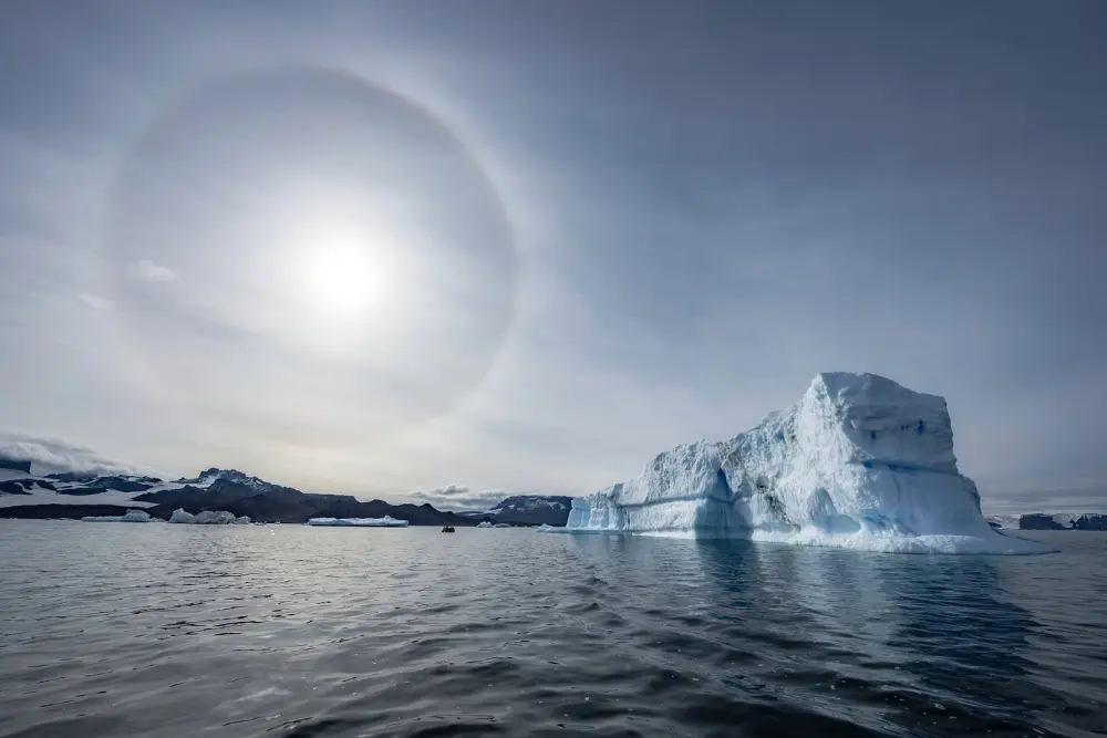 sunrise at antarctica