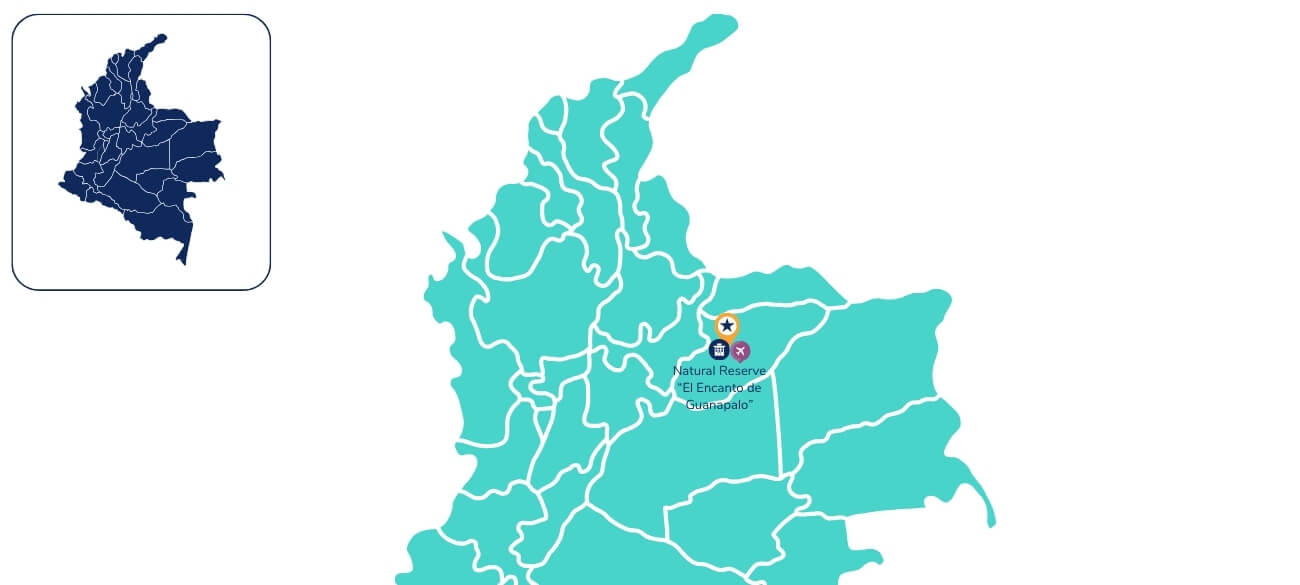 4-Day Colombia Savannah Safari Map